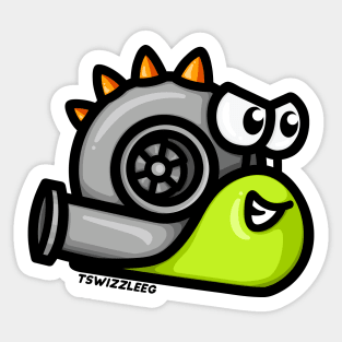 Turbo Snail - Turbosaurus Rex (Green & Orange) Sticker